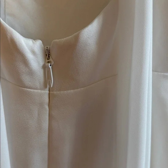 Azazie White High-Low Halter Evening Dress - Picture 6 of 6